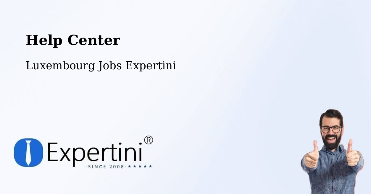 Help Center – Kopstal - Luxembourg Jobs Expertini